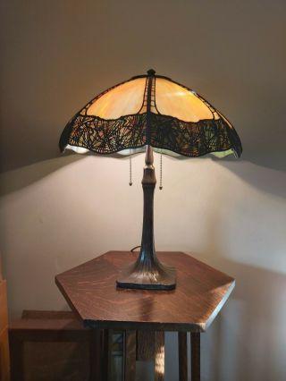 Antique Vintage Signed☆ Handel Lamp