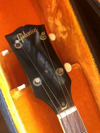 1959 Gibson TG - 50 Tenor Guitar Sunburst Jazz Archtop Excelsior Case Key Vintage 3