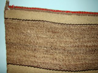 Antique Navajo Diyugi Striped Blanket,  All Natural Native American weaving Rug 4
