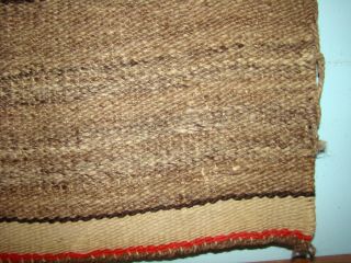 Antique Navajo Diyugi Striped Blanket,  All Natural Native American weaving Rug 6