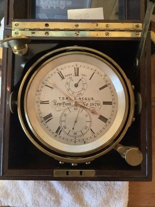 T.  S &j.  D.  Negus Marine Chronometer Ships Clock No.  1870
