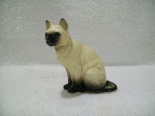 Vintage Norleans Siamese Seal Point Cat Porcelain China Figurine Japan 3 1/2 "