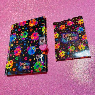 Vintage Lisa Frank Dream Writers Notebook Set Black Paper Blank Rainbow Ladybug