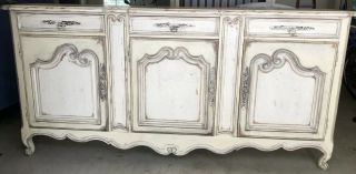 Habersham Claude Monet Museum Giverny Grand Buffet In Antiqued White Finish
