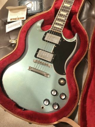 Gibson Sg Custom 61’reissue Vos Antique Metallic Teal