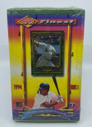 1994 Topps Finest Series 1 Baseball Hobby Box W/ 24 Packs