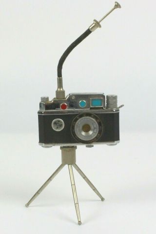 Vtg Photo Lite Oriental Mini Camera Tripod Form Cigarette Table Lighter Japan