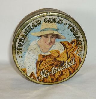River Head Gold - Fine Cut - Pictorial Tobacco Tin - 2oz Zealand