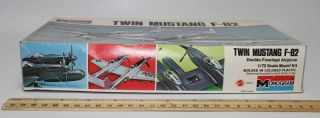 Vintage 1/72 Monogram 7501 F - 82 Twin Mustang,  open but complete 2