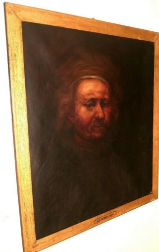 Antique Old Master Oil Painting Attributed To/follower Of Rembrandt