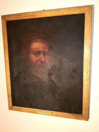 ANTIQUE OLD MASTER OIL PAINTING ATTRIBUTED TO/follower of REMBRANDT 5