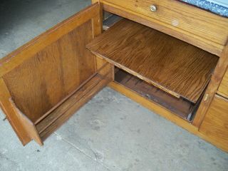 Antique Oak Hoosier Cabinet 6