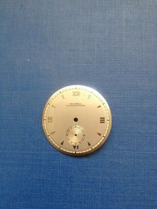 Rare Gents Vintage Nivrel Watch Silver Dial