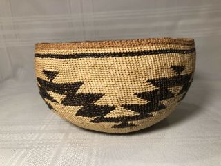 Antique California Native American Indian,  Hupa Yurok Or Karuk,  Basket Hat