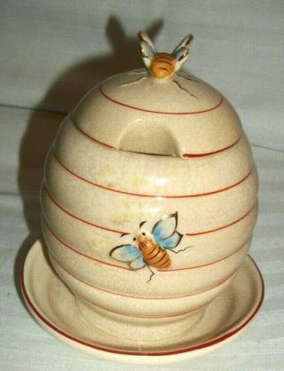 Honey Pot Vintage Japan Mori - Machi Moriyama Attached Plate