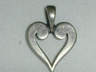 Vintage Petite James Avery Sterling Silver Heart Pendant