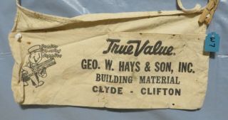 Vintage Nail Apron Pouch Cloth Geo.  W.  Hays & Son,  Inc.  Clyde - Clifton Kansas
