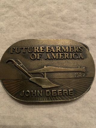 Vintage 1986 John Deere / Future Farmers Of America Belt Buckle
