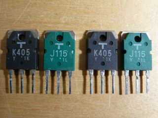 Toshiba 2sk405 2sj115 Mosfets Vintage (2) Matched Pairs Transistors