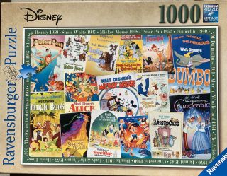 Ravensburger Disney Vintage Poster Jigsaw Puzzle 1000 Piece