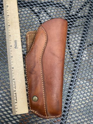Vintage Hunter Brand 55m Brown Leather Belt Holster