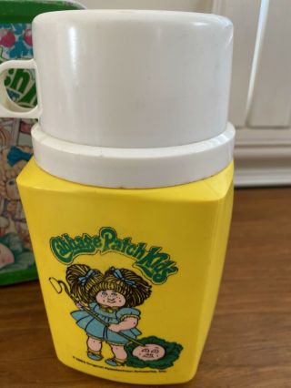 VINTAGE 1983 CABBAGE PATCH KIDS Metal Lunch Box w/ Thermos 2