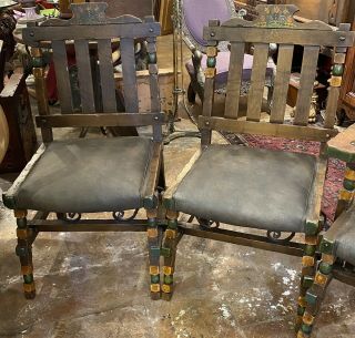 Delray Rancho Chairs Set Of Four Spanish Revival California Monterey Style 3