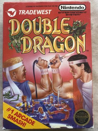 Vintage Double Dragon Nes Nintendo Box Only Vg