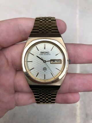 1979 Seiko King Twin Quartz Kq 9923 - 7010 Gold Plated Watch