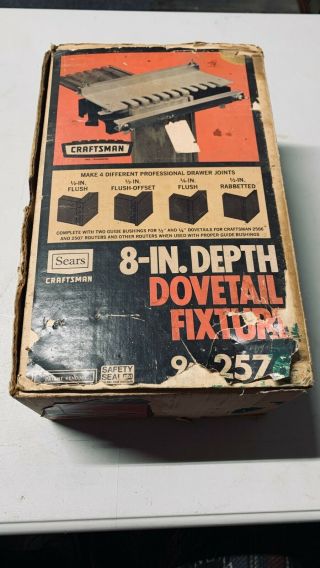 Vintage Sears Craftsman 8 " Dovetail Joint Fixture Model: 9 - 2576