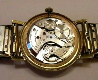 Vintage Gruen Precision Men ' s Mechanical Wind Watch 17j Swiss 510 Movement 3