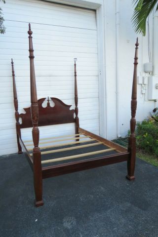 Mahogany Tall Queen Size Four Poster Bed 1690