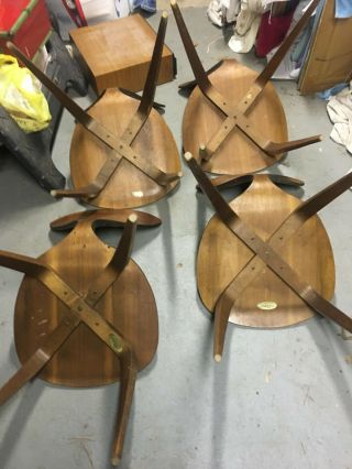 SET OF 4 NORMAN CHERNER PLYCRAFT CHAIR Mid Century MODERN Molded Wood CHAIR 6