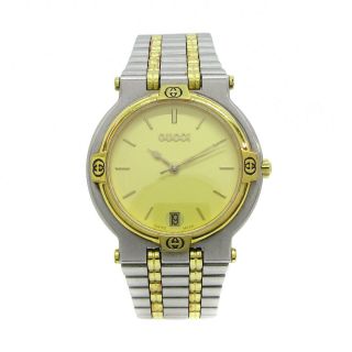 Gucci 9000m Mens Quartz Wristwatch Watch Stainless Steel 0156493 3atm 32933