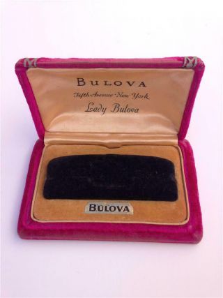 Vintage Lady Bulova Fifth Avenue York Watch Display Box Case Only - No Watch