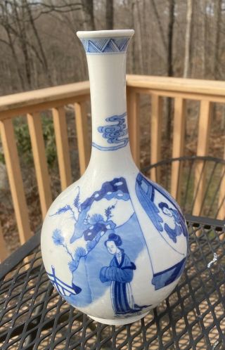 A Fine Chinese Blue And White Vase,  18th C (possibly 19th)