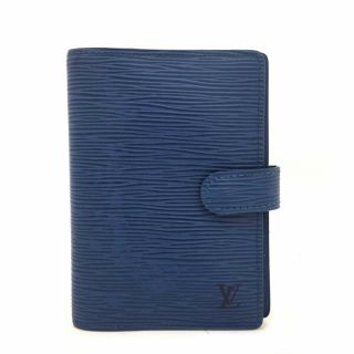Authentic Louis Vuitton Epi Agenda Pm Blue Leather Notebook Cover /50077