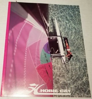 Vintage 1987 Hobie Cat Sailboat Brochure And Foldout,  Pristine