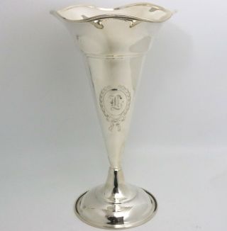 Baltimore Silver Sterling Silver Trumpet Vase Large 13 5/8 " T