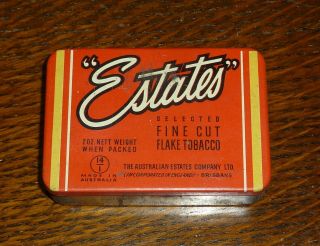 Estates Fine Cut Flake Brisbane Australian 2oz Tobacco Tin