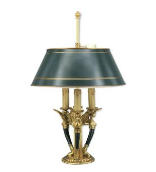 Lampe Bouillotte Dorée Style Empire/directoire En Bronze " French Antique Lamp "