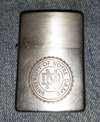 1970 University Of Notre Dame Zippo Vintage Lighter.  Very Rare