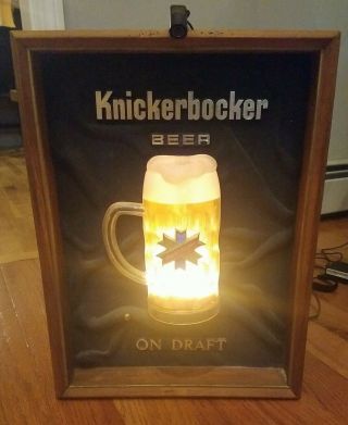 Vtg Ruppert Knickerbocker Beer Light Up Sign