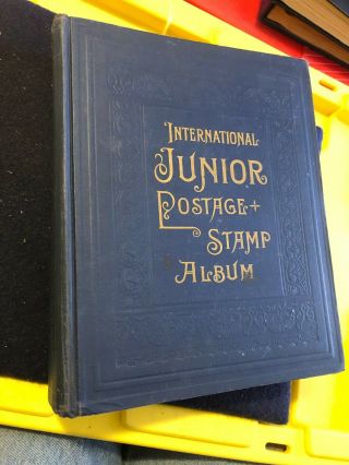 Vtg 1935 Scott The International Junior Postage Stamp Album W/ Over 350 Stamps