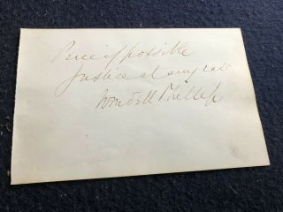 Vintage Wendell Phillips (1811 - 1884) Abolitionist Signed Album Page