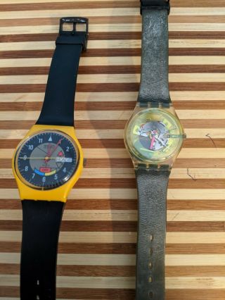 Two Vintage Swatch Watches.  1980 