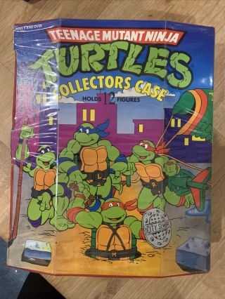 Vintage Tmnt Collectors Case Holds 12 Figures Ninja Turtles 1991