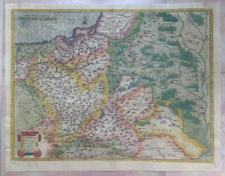 Poland 1584 Abraham Ortelius Unusual Large Antique Engraved Map 16e Century