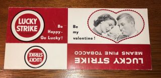 Rare Vintage 1950s Lucky Strike Cigarette Carton Empty Be My Valentine Very Good