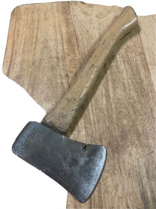 3 - 1/2x5 - 1/2” Vtg Craftsman Axe/hatched With Wooden Handle/usa,  15” L